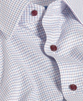 RBSP13812457 | Blue & Merlot Dobby Check Dress Shirt
