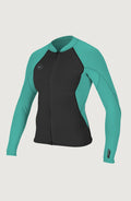 Reactor-2 1.5mm Front Zip Jacket | BLK/LTAQUA