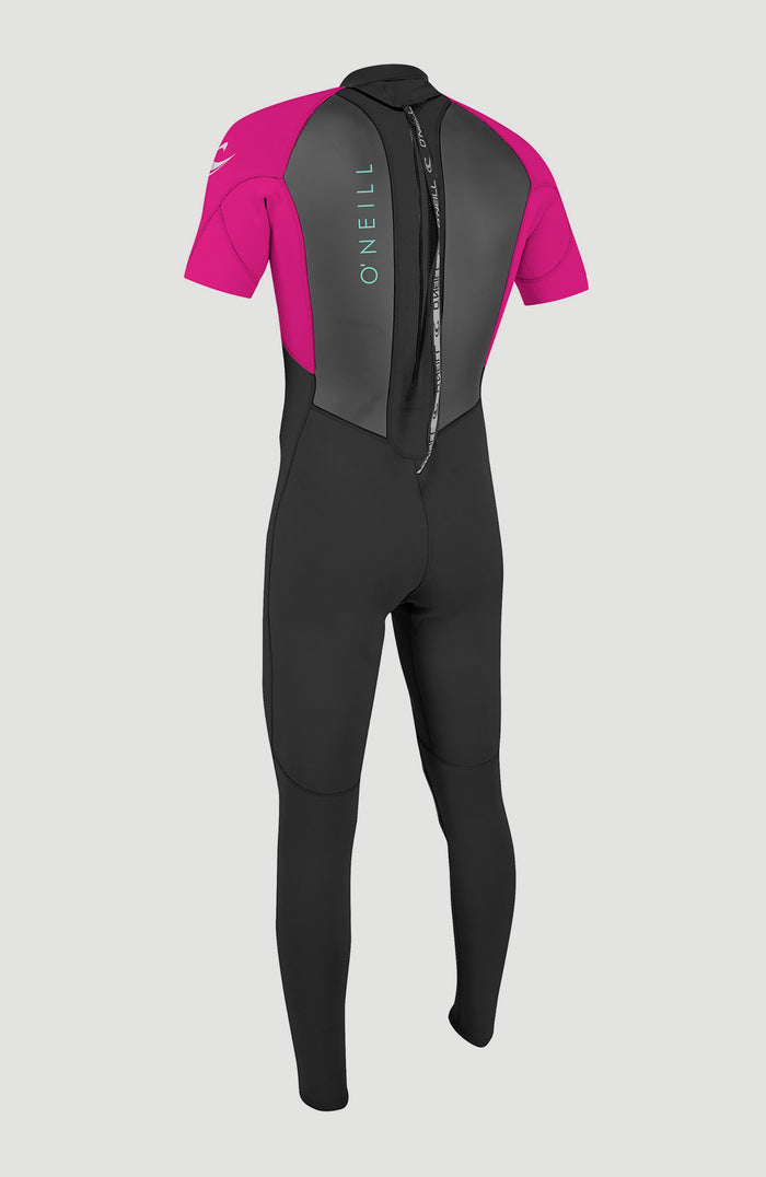 Reactor-2 2mm Backzip Shortsleeve Full Wetsuit | BLK/BERRY