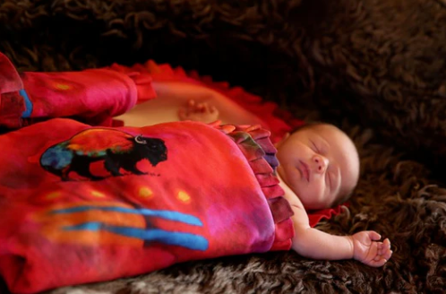 Red Buffalo Blessing Blanket