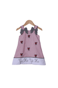 The Smocked Flamingo Apparel & Accessories Red Stripe Bow Pirate Mouse Dress