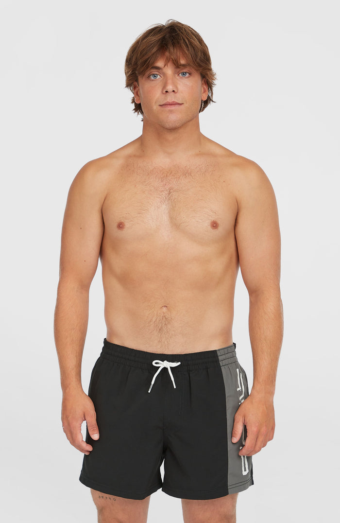 Retro 14'' Swim Shorts | Black Out Colour Block
