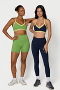 Reversible V-Neck Bra - Moss/Lemon - Navy/Lemon