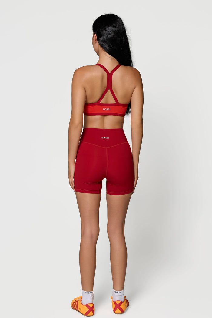 Reversible V-Neck Bra - Terracotta/Ruby - Navy/Ruby