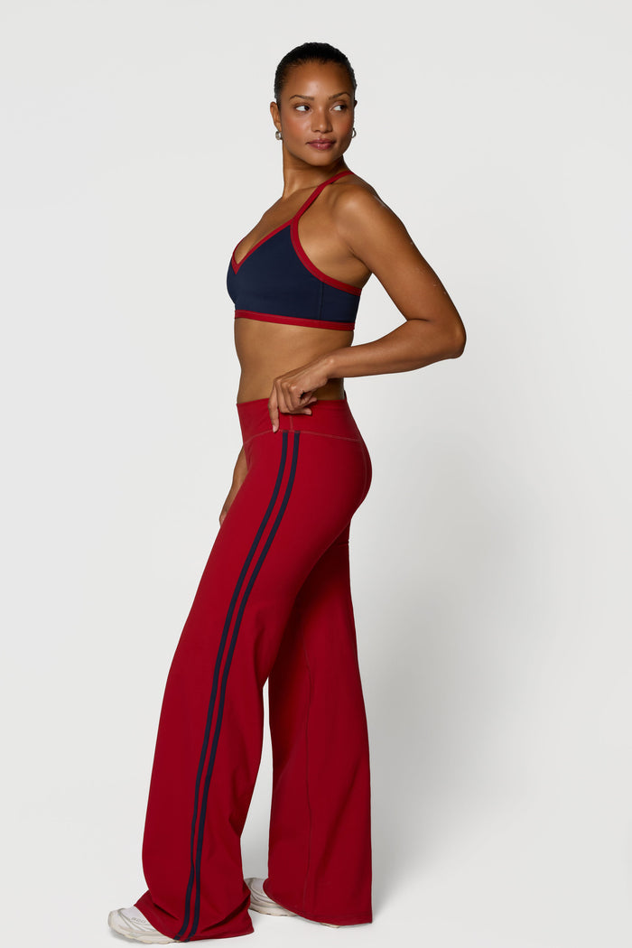 Reversible V-Neck Bra - Terracotta/Ruby - Navy/Ruby