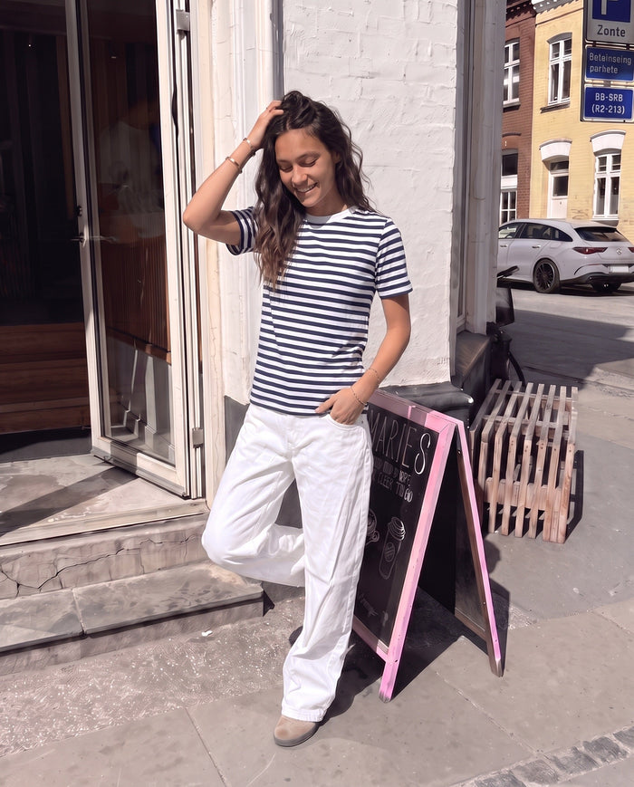 RIA STRIPE TEE - MARITIME BLUE [AI]