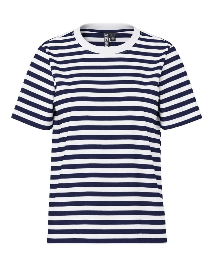 RIA STRIPE TEE - MARITIME BLUE