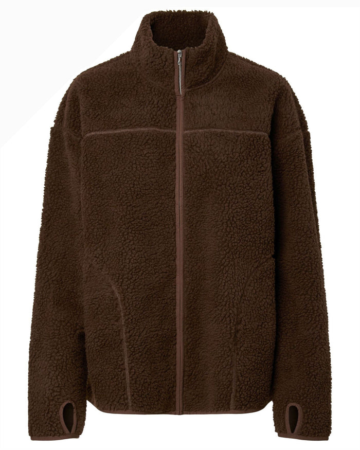 SADIA TEDDY JACKET - HOT FUDGE - Dinvintageshop