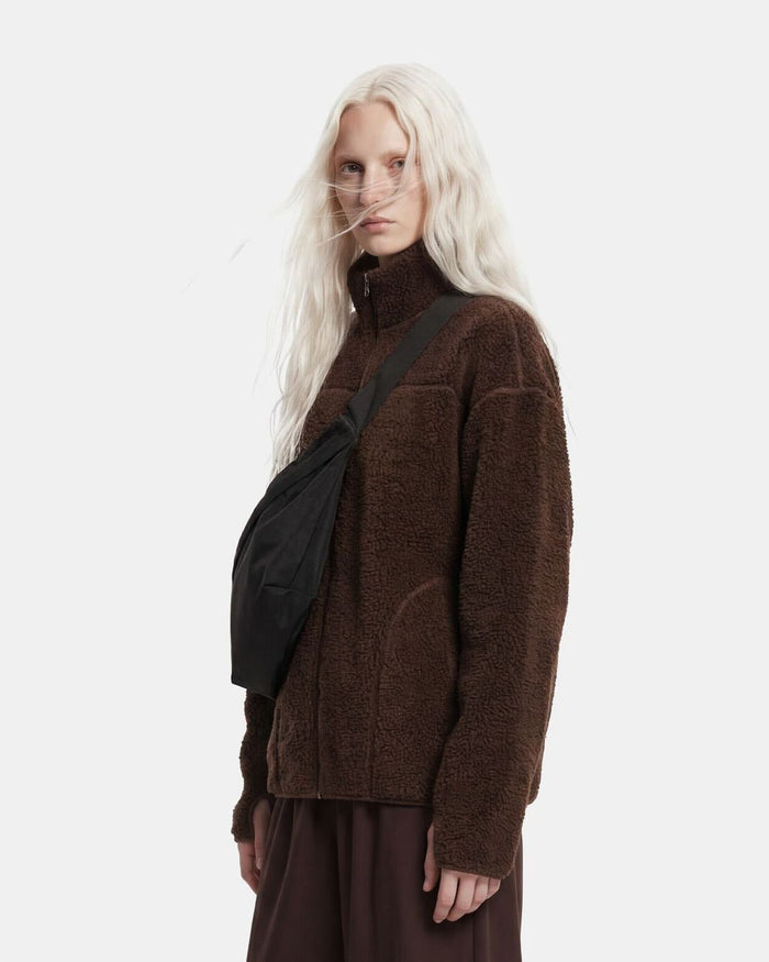 SADIA TEDDY JACKET - HOT FUDGE - Dinvintageshop