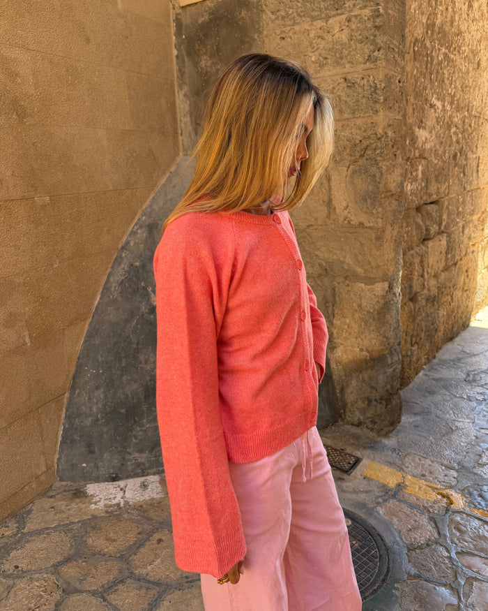 SADIE CARDIGAN - CORAL