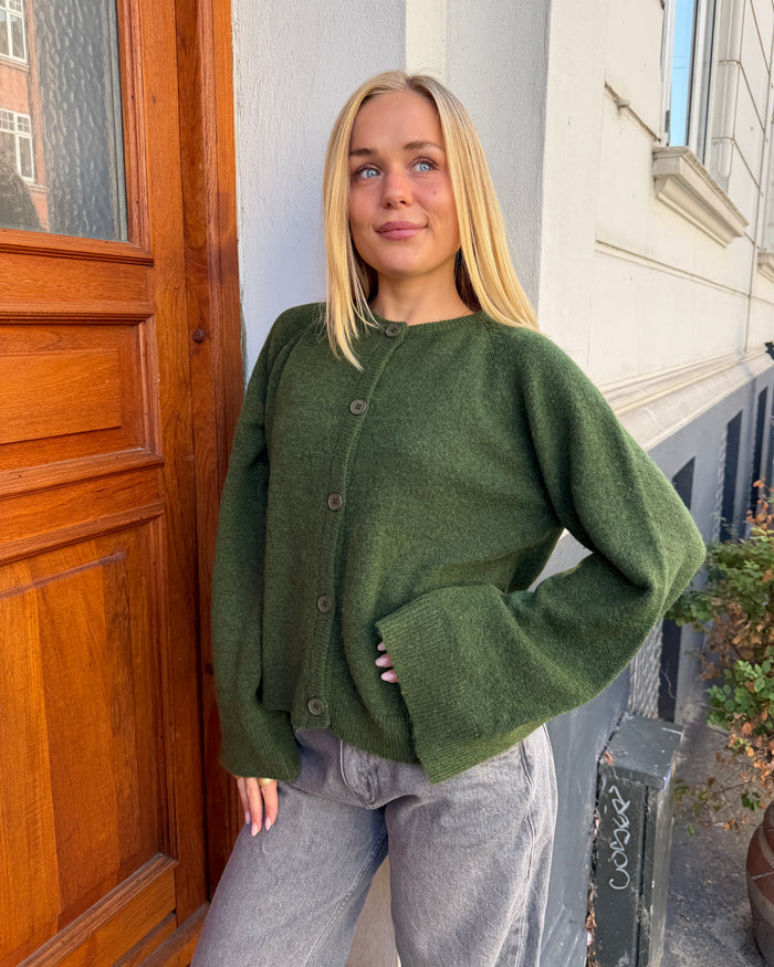 SADIE CARDIGAN - DARK GREEN - Dinvintageshop