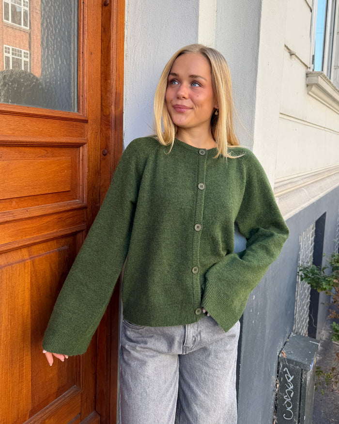 SADIE CARDIGAN - DARK GREEN - Dinvintageshop