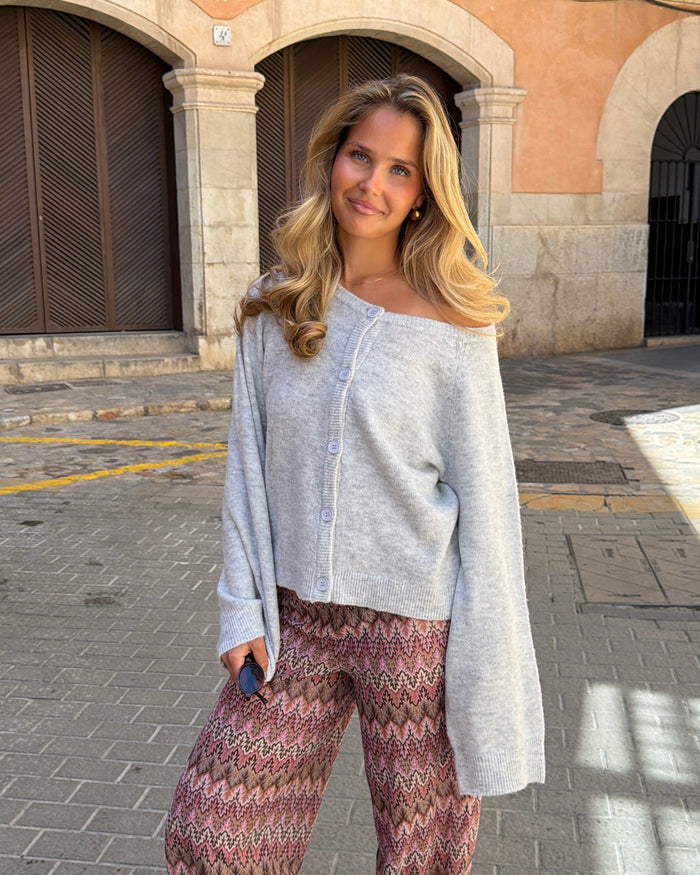 SADIE CARDIGAN - LIGHT GREY