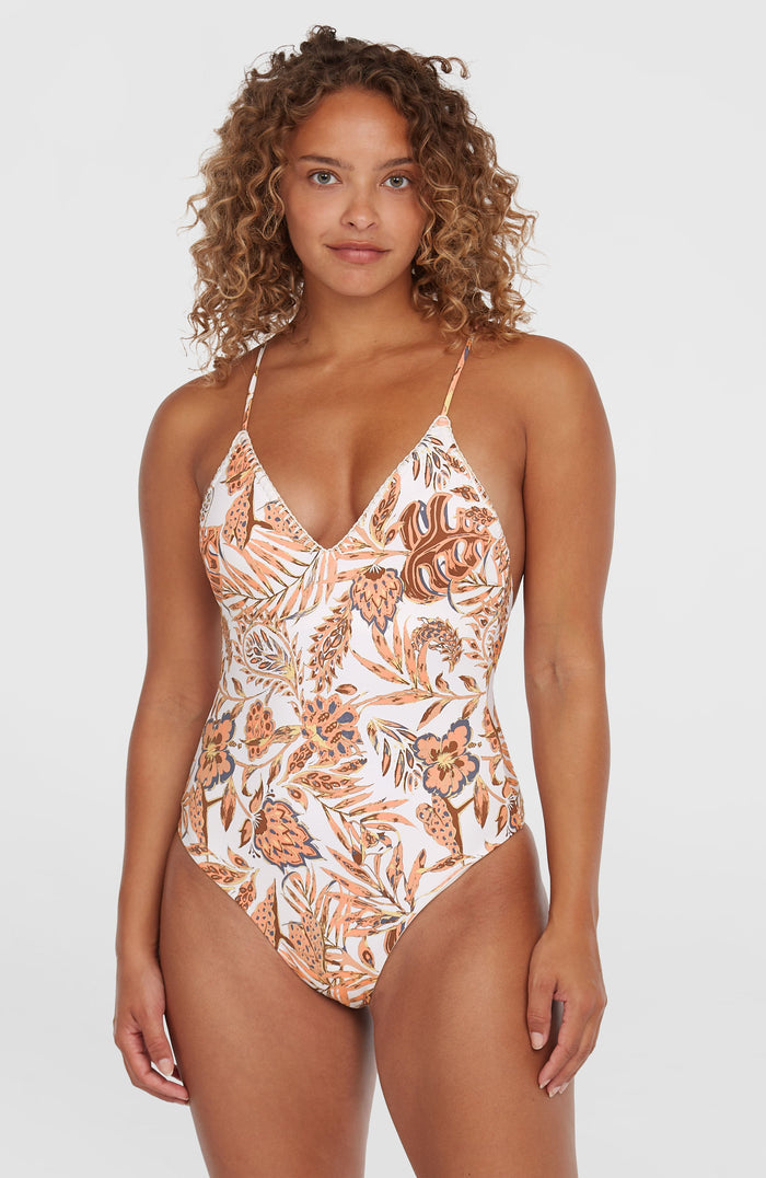 Saltwater Jaida Crochet Swimsuit | Orange Jungle Paisey