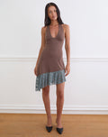 Image of Sanaya Dress in Lace Panel Cupro Mink