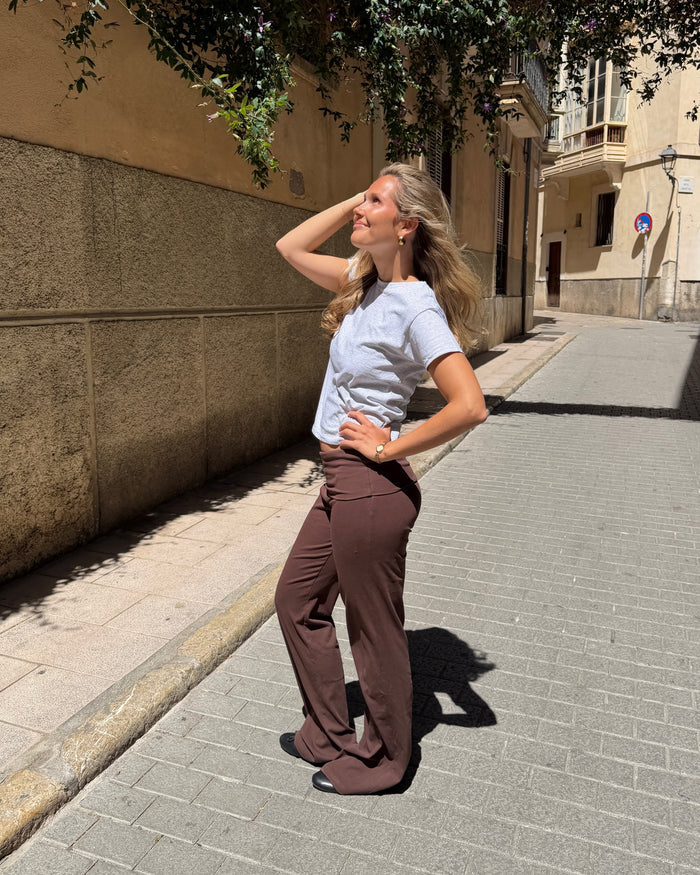 SASHA PANT - DARK BROWN