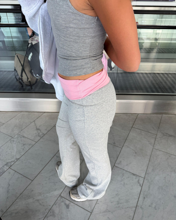 SASHA PANT - GREY/LIGHT PINK