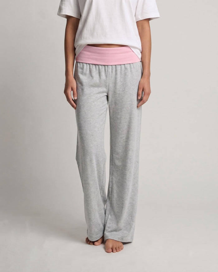 SASHA PANT - GREY/LIGHT PINK