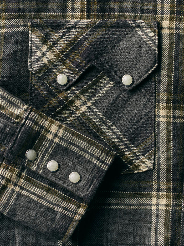 Dark Slate Gray sawtooth pearl snap in caldera