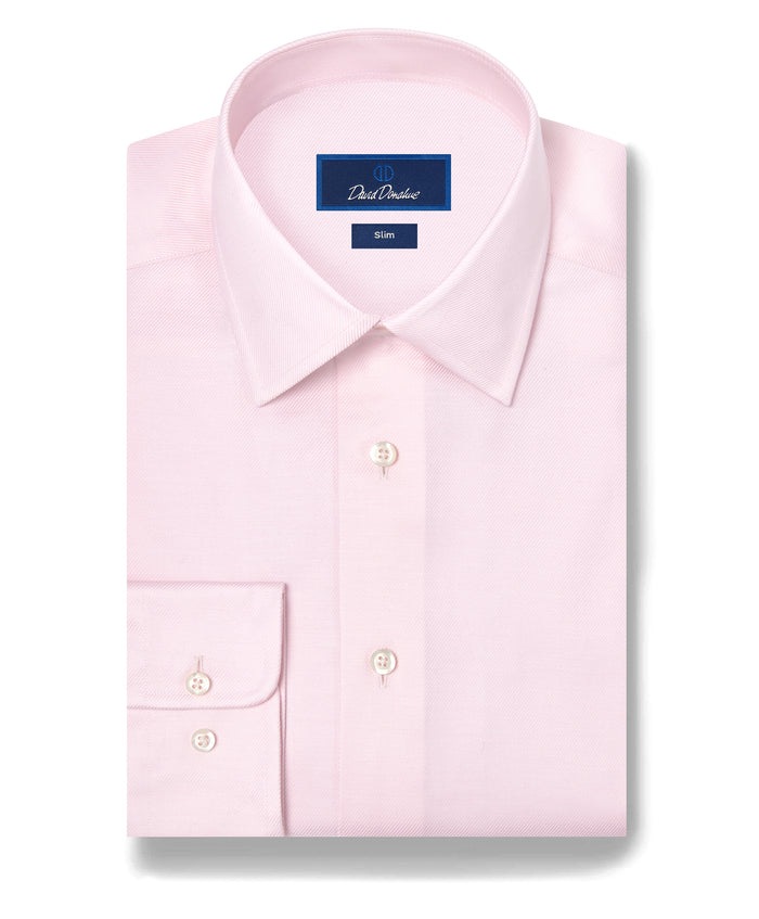SBSP11100650 | Pink Twill Stretch Dress Shirt