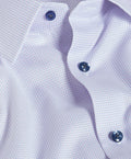 SBSP13005133 | White & Lilac Micro Geometric Print Stretch Dress Shirt