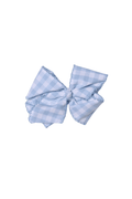 The Smocked Flamingo Apparel & Accessories Scalloped Edge Blue Gingham Bow