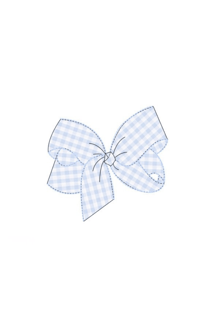 The Smocked Flamingo Apparel & Accessories Pre-Order Scalloped Edge Grosgrain Blue Gingham