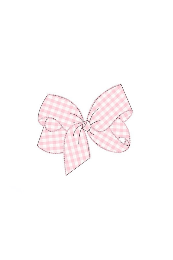The Smocked Flamingo Apparel & Accessories Pre-Order Scalloped Edge Grosgrain Pink Gingham