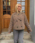 SCARLETT SHORT TRENCHCOAT - BROWN LENTIL