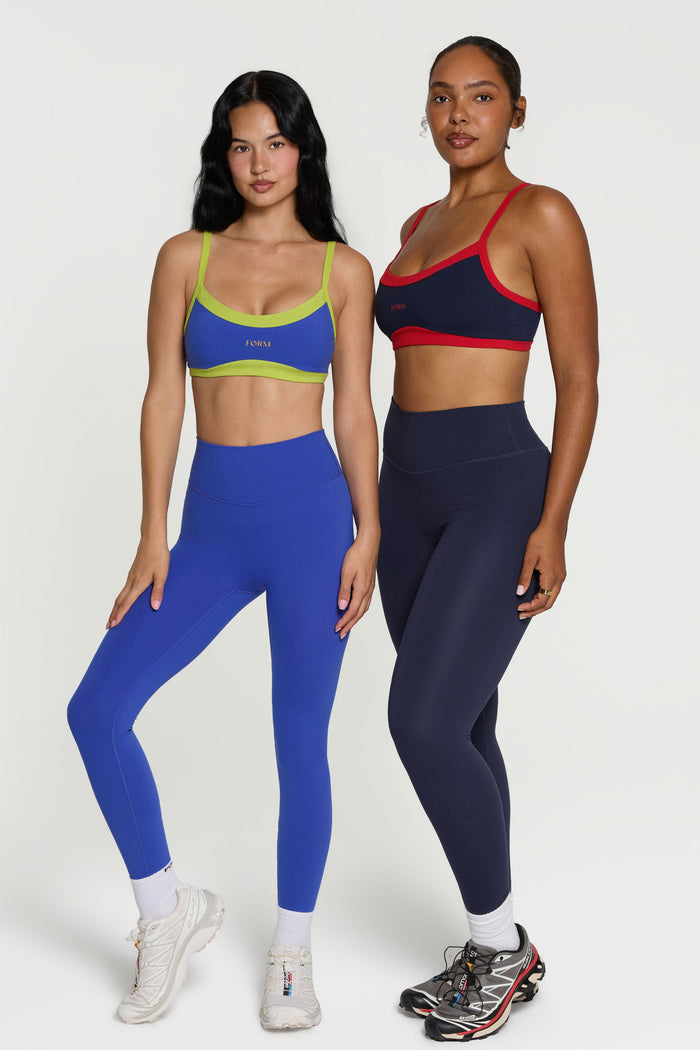 Scoop Contrast Bra - Navy/Cherry