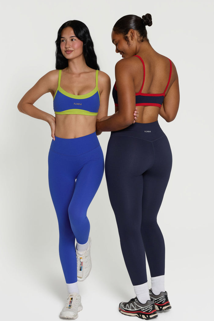 Scoop Contrast Bra - Navy/Cherry