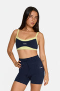 Scoop Contrast Bra - Navy/Lemon