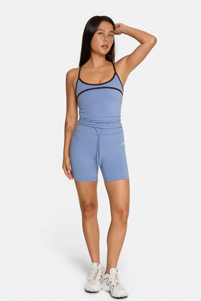 Scoop Contrast Cami - Glacier/Espresso