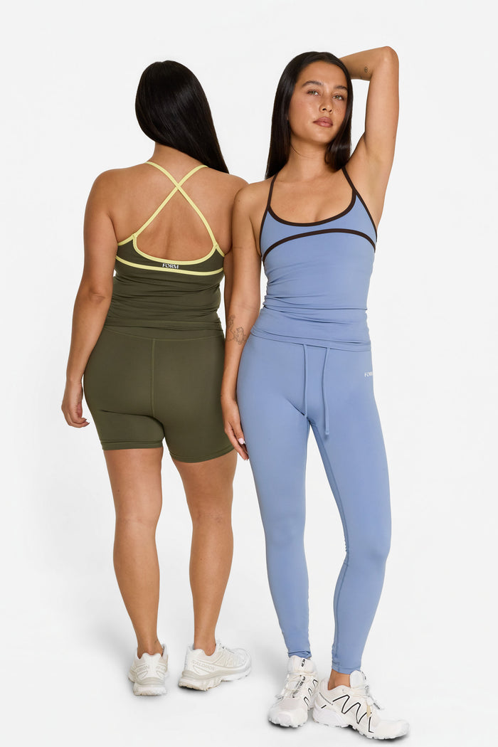 Scoop Contrast Cami - Glacier/Espresso