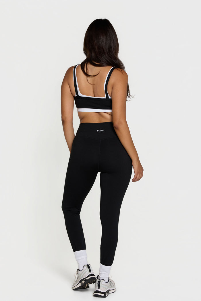 Scoop Layered Bra - Black/White
