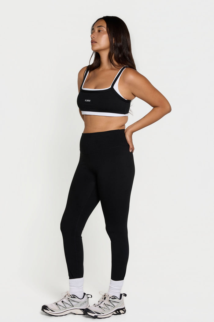 Scoop Layered Bra - Black/White