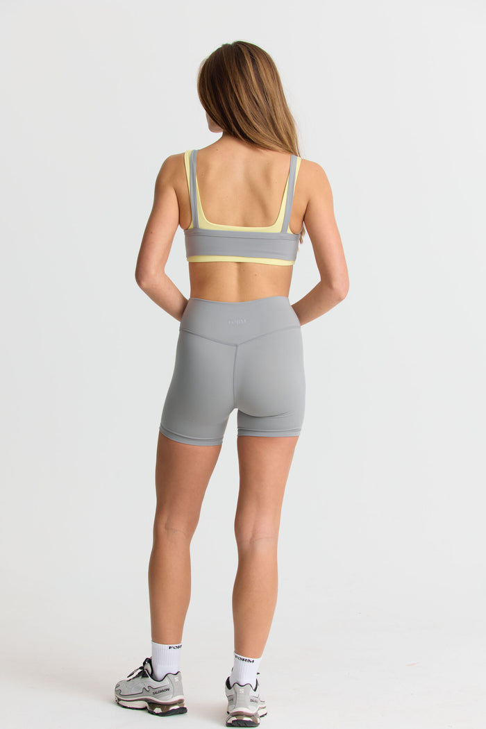 Scoop Layered Bra - Slate/Lemon