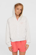 Script Falf-Zip Hoodie | White Melange