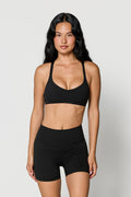 Seamless X Bra - Black