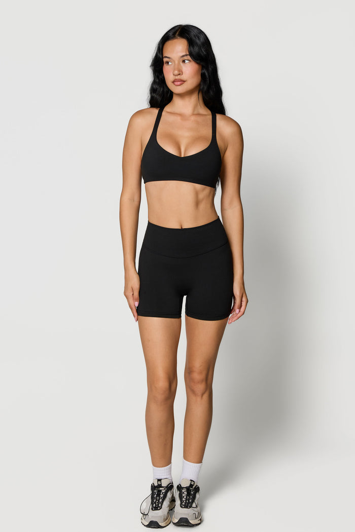 Seamless X Bra - Black
