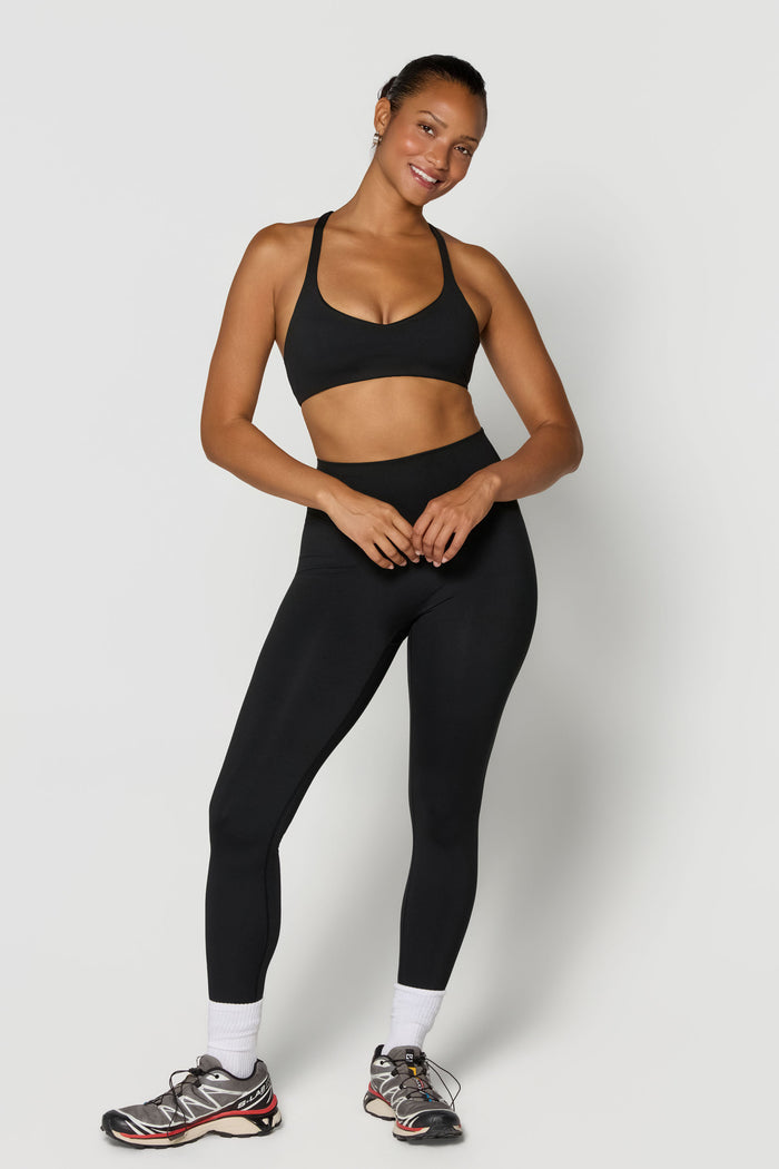 Seamless X Bra - Black