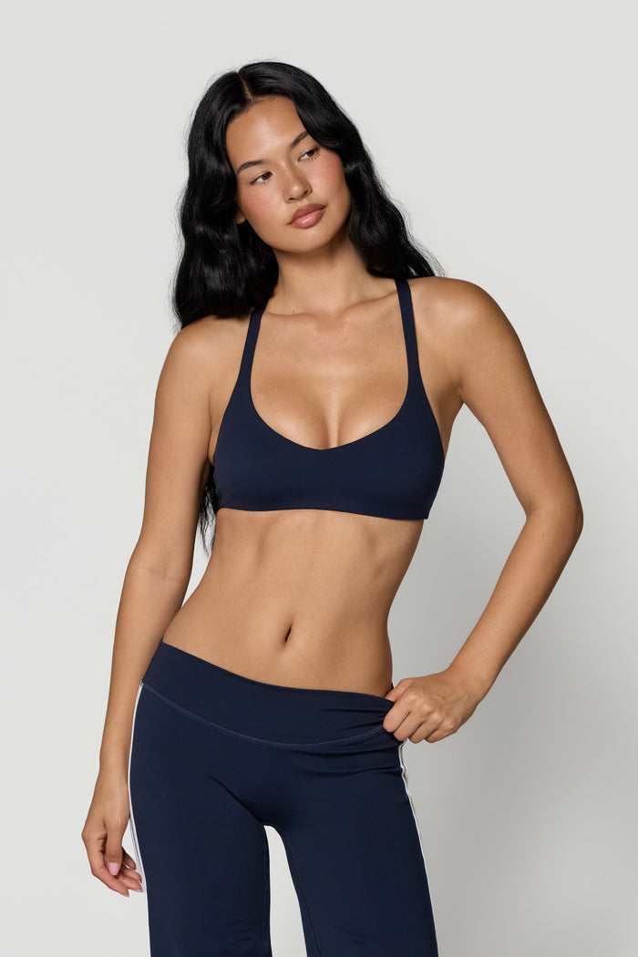 Seamless X Bra - Navy