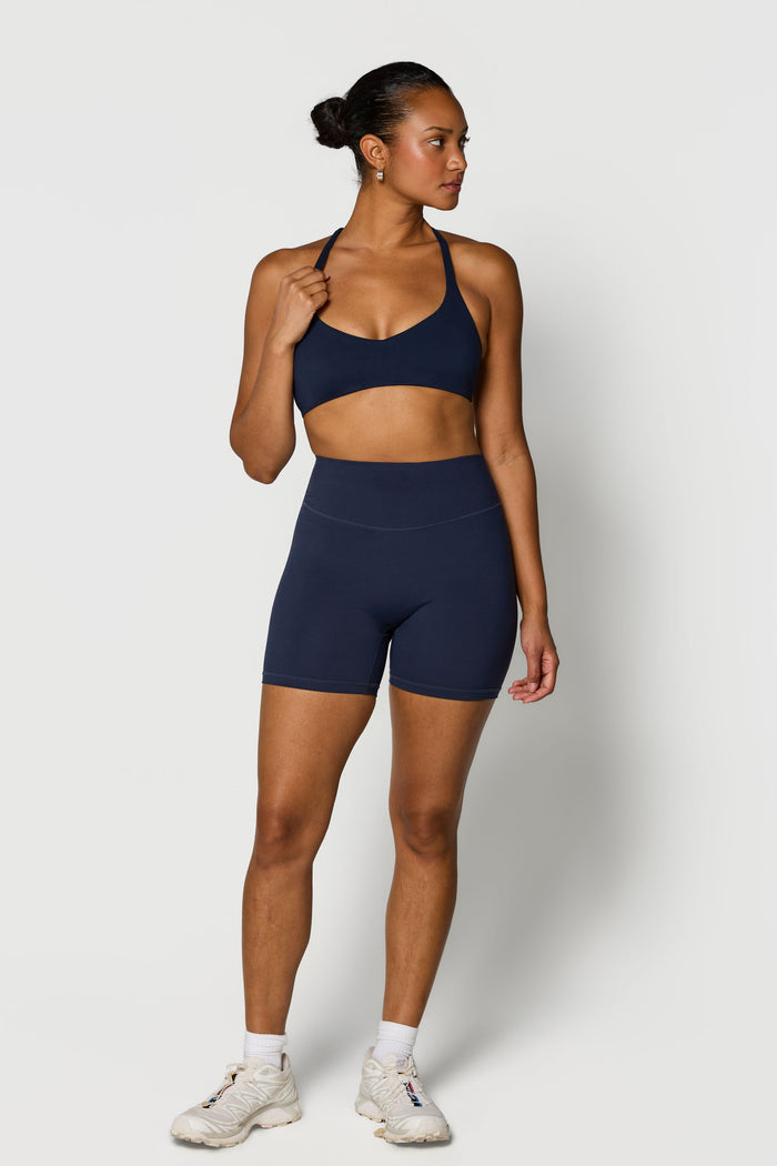 Seamless X Bra - Navy