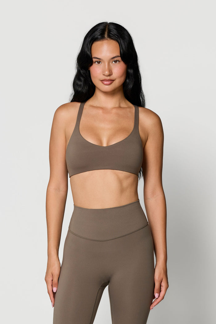 Seamless X Bra - Walnut