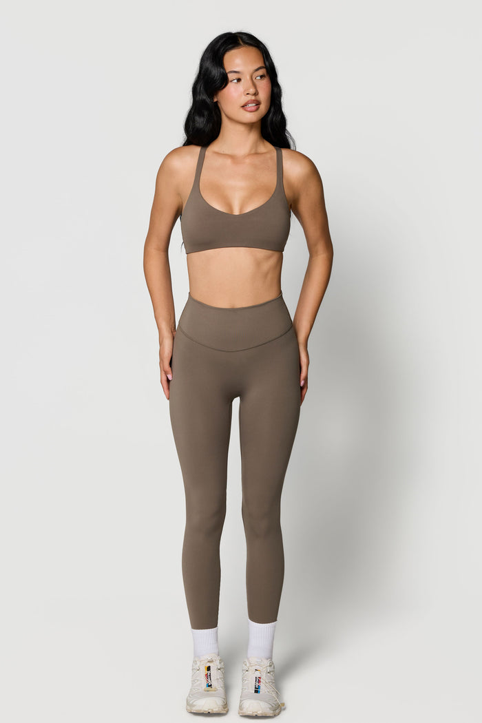 Seamless X Bra - Walnut