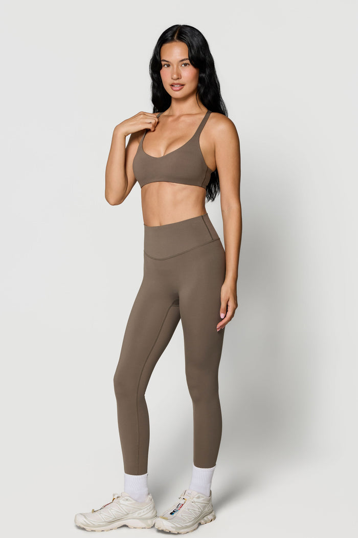 Seamless X Bra - Walnut