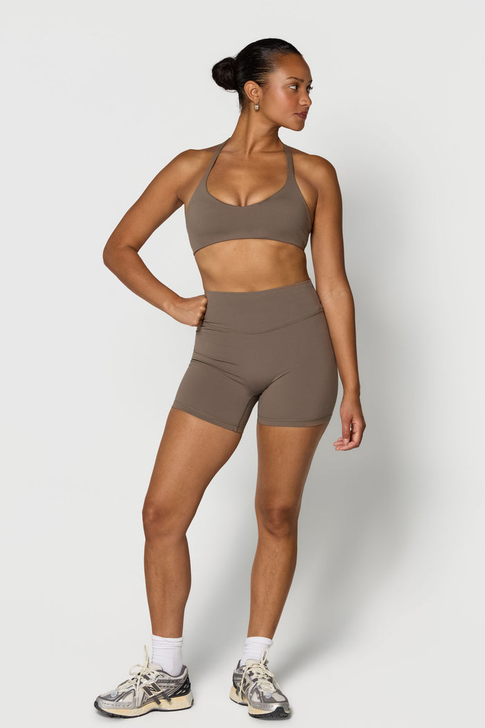 Seamless X Bra - Walnut