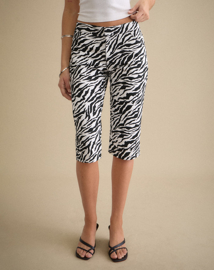 Image of Seni Capri in 90s Zebra Twill Black