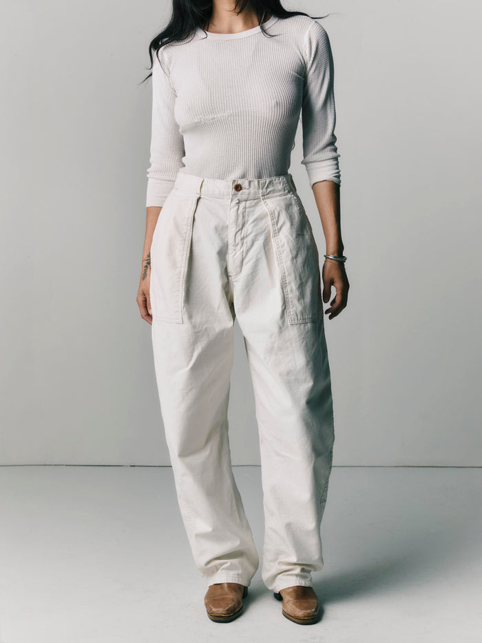Gray service trouser in bone