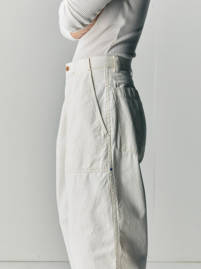 Gray service trouser in bone